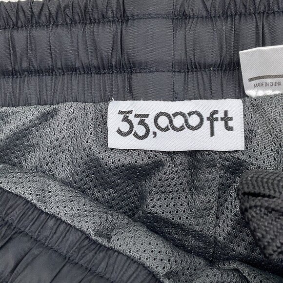 33,000ft Pants Men Medium Black Track Waterproof Windproof Rain Hiking Nylon NWT - Picture 5 of 13